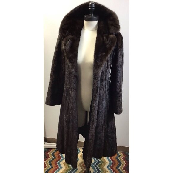 Vintage 1970s Mink Fur Coat Michael Forest for Pierre Cardin Brown Small 🤩 - Picture 1 of 11